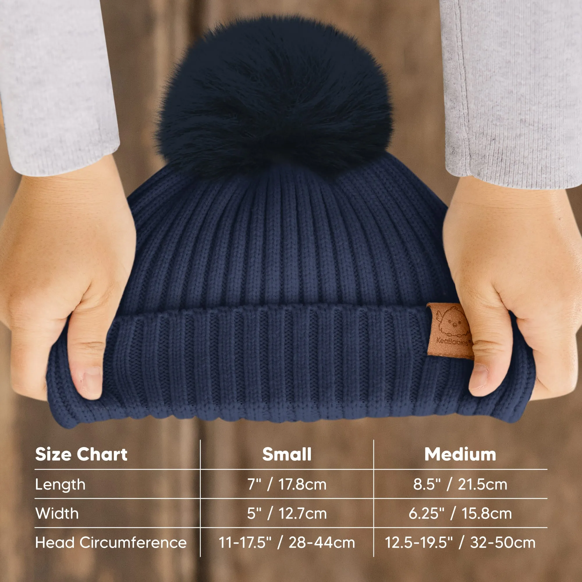 2-Pack Pom Knitted Beanie (Cobalt)