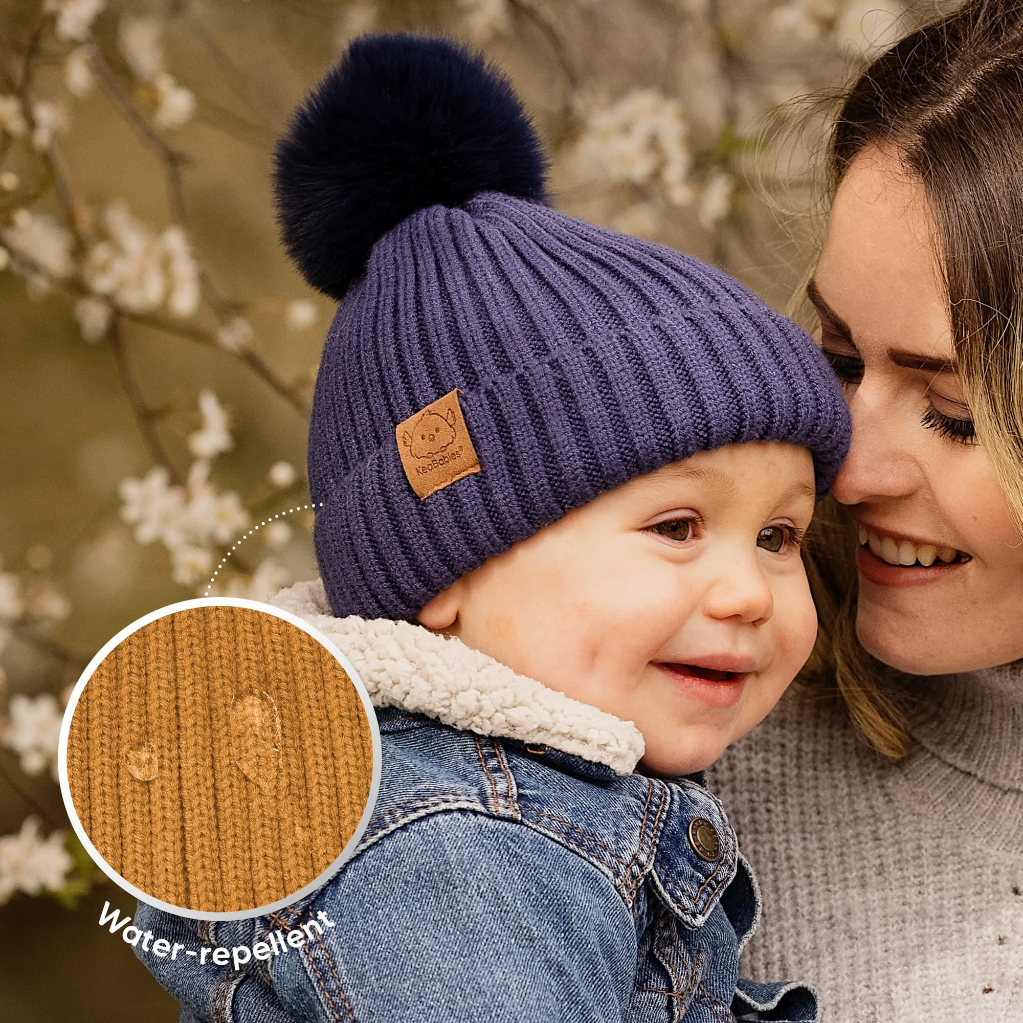 2-Pack Pom Knitted Beanie (Cobalt)