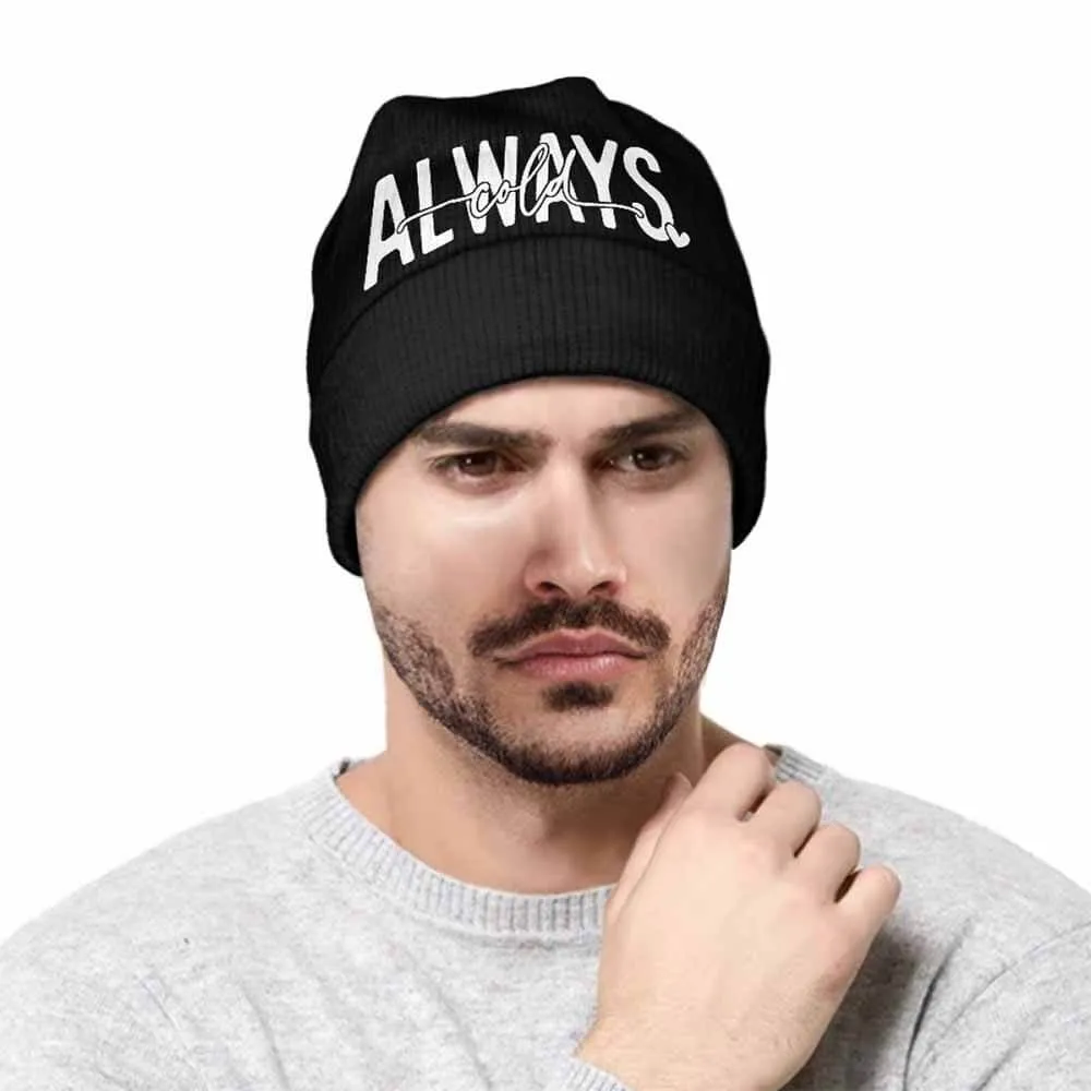 Always Cold English Letters Warm Knitted Beanies Hat