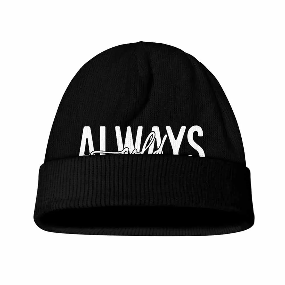 Always Cold English Letters Warm Knitted Beanies Hat