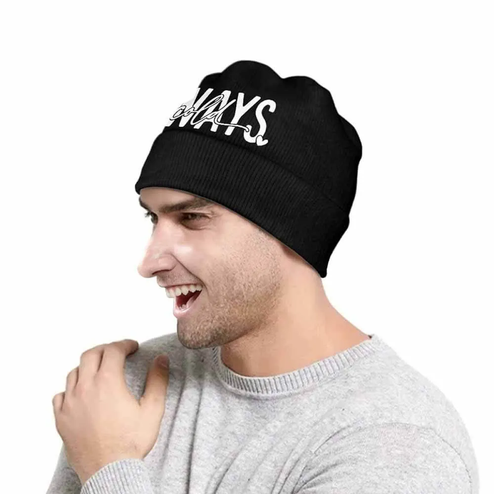 Always Cold English Letters Warm Knitted Beanies Hat