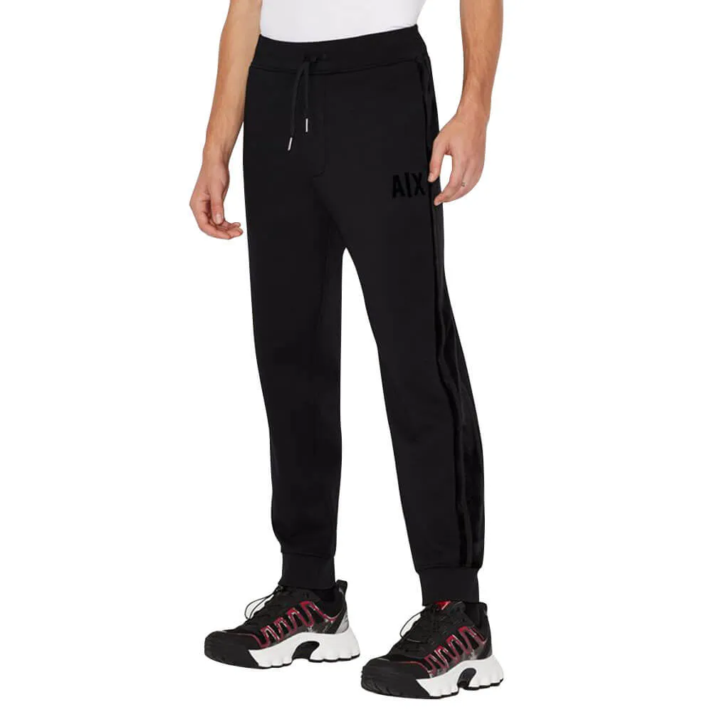 armani exchange velvet black trouser