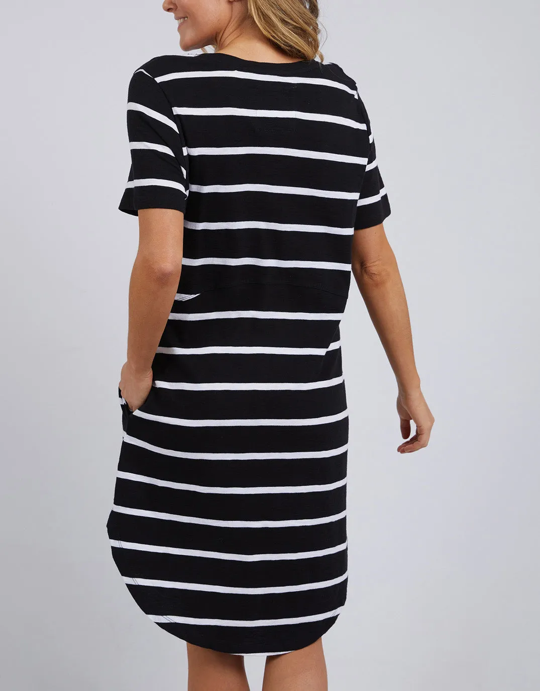 Bay Stripe Dress - Black/White Stripe