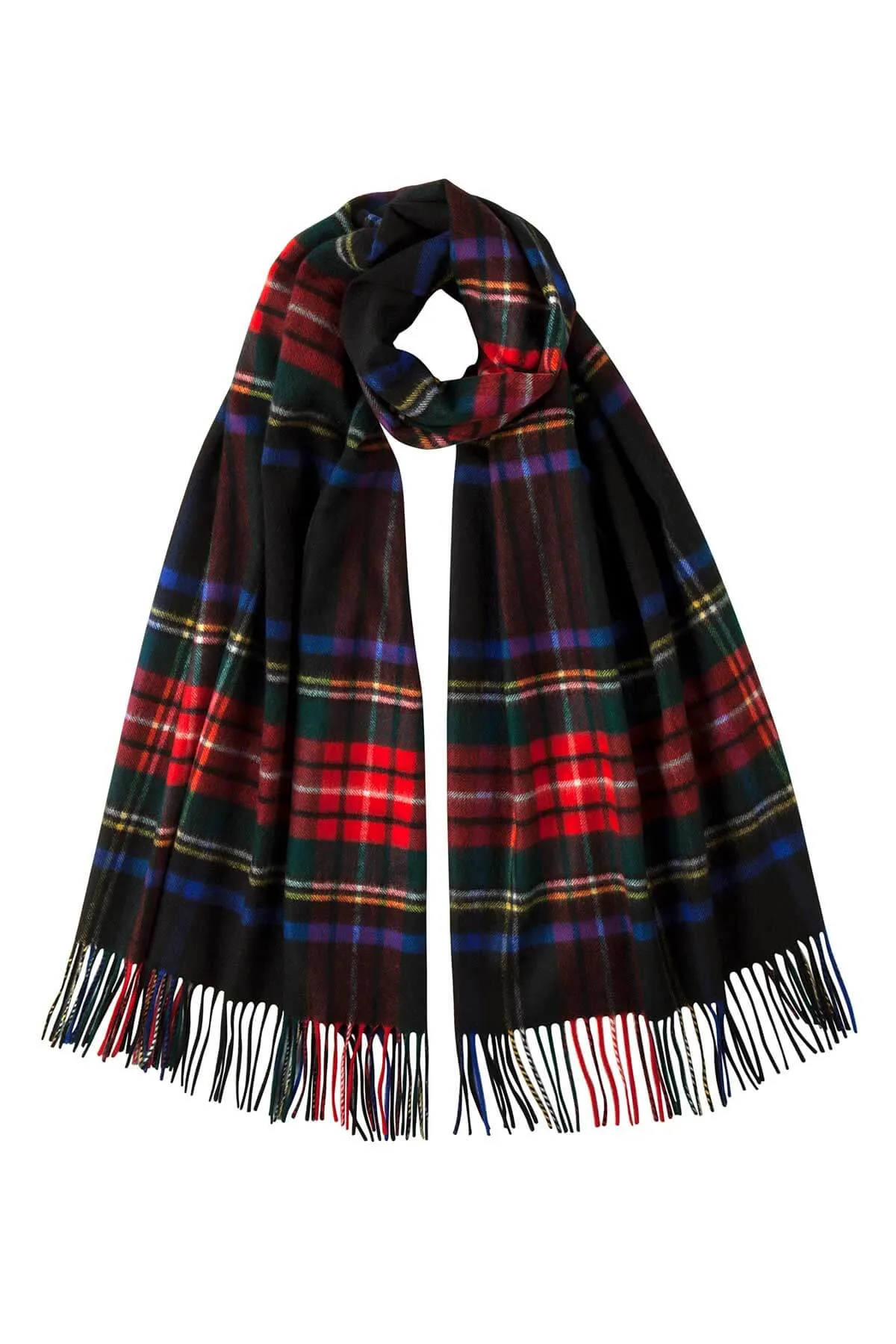 Black Stewart Tartan Cashmere Stole