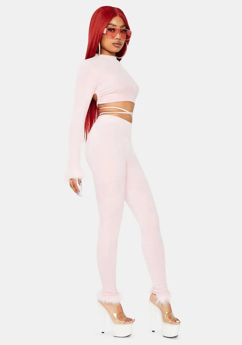 Blush All My Riches Velvet Pant Set