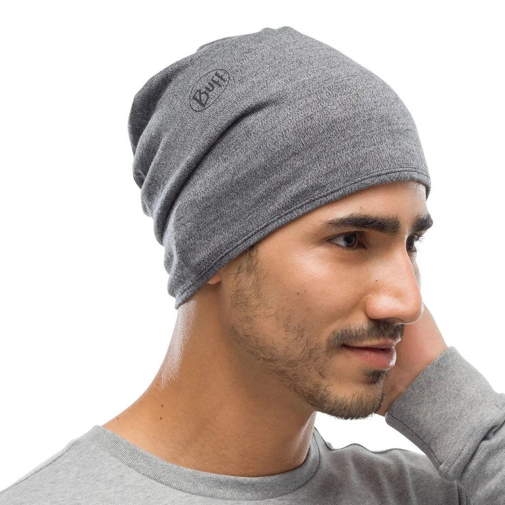 Buff Midweight Light Grey Midweight Merino Wool Buff Neck Warmer