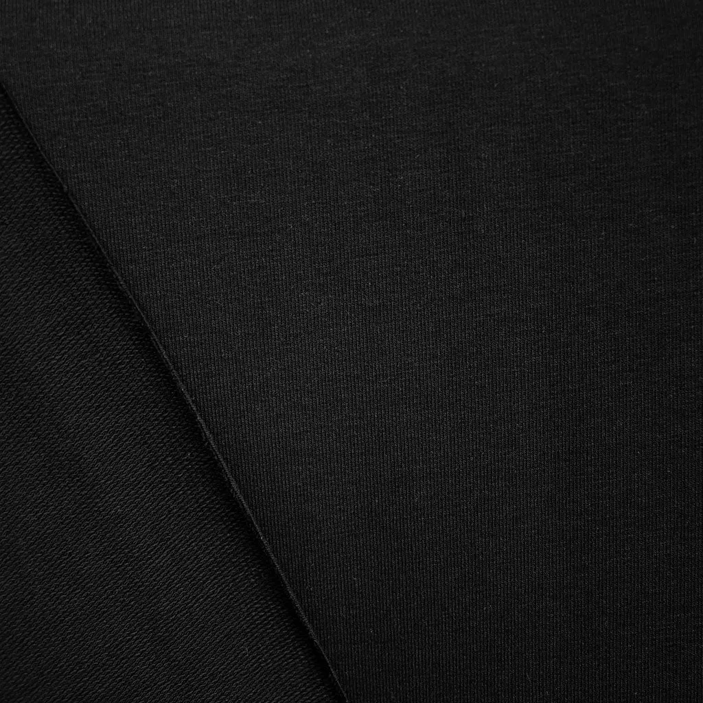 Classic Cotton Jersey French Terry Solid Black