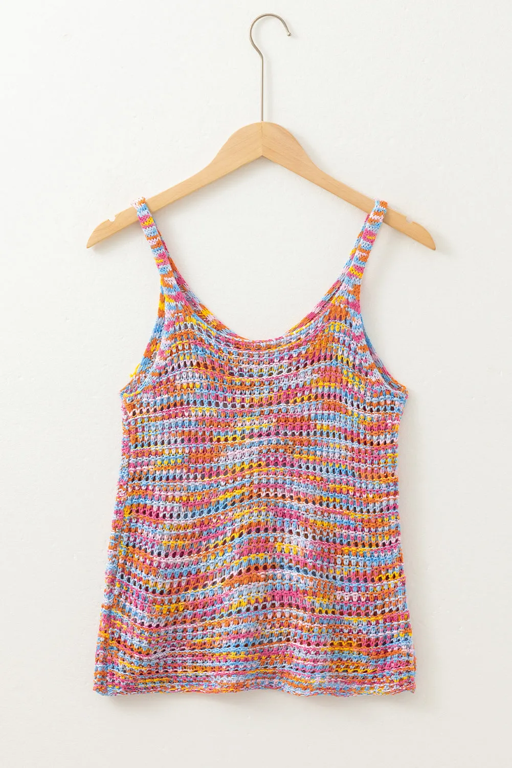 Color Contrast Crochet Fit Sweater Vest