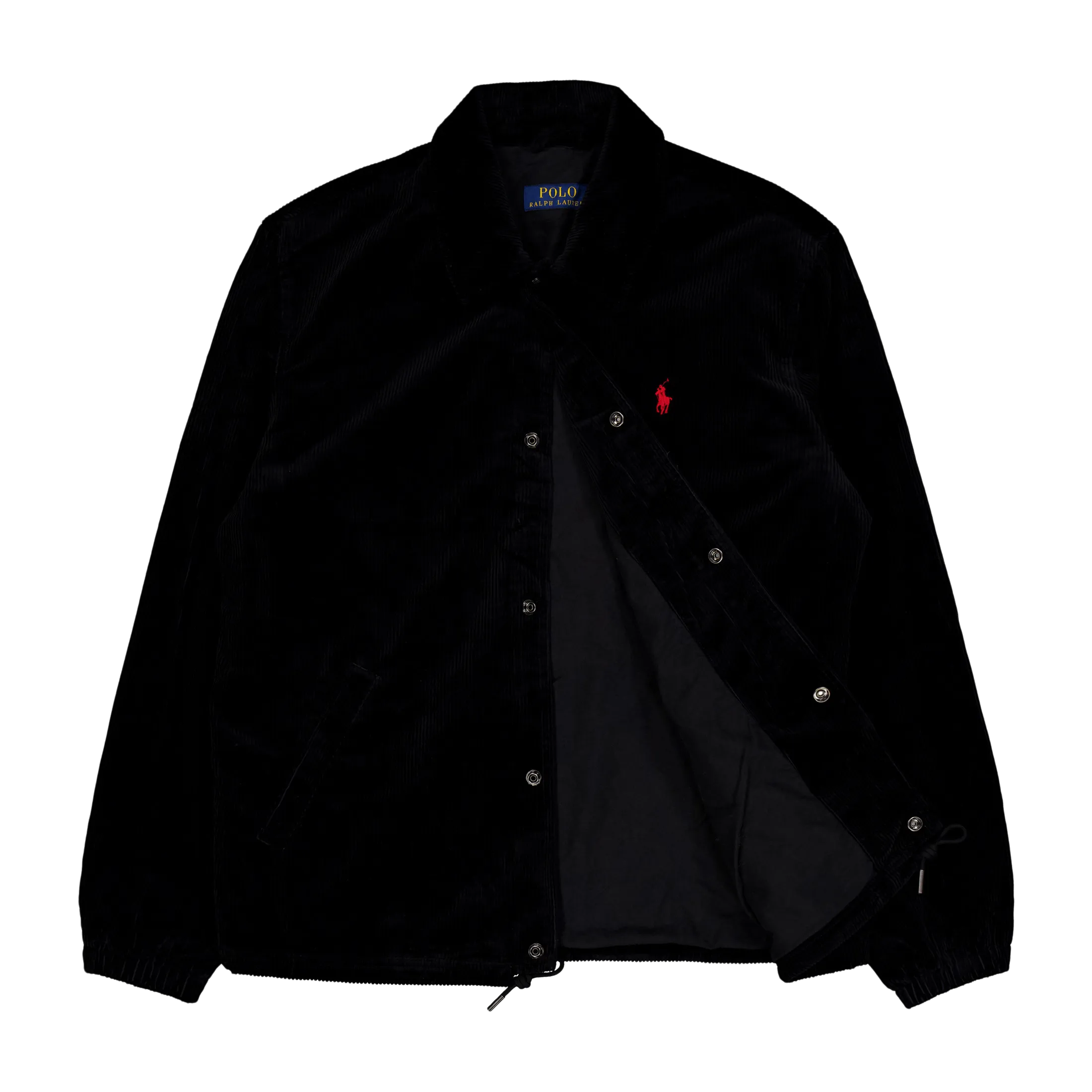 Corduroy Coach Jacket Polo Black