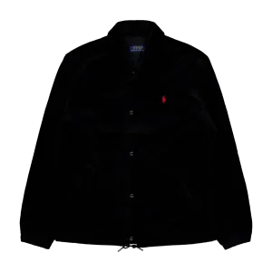 Corduroy Coach Jacket Polo Black