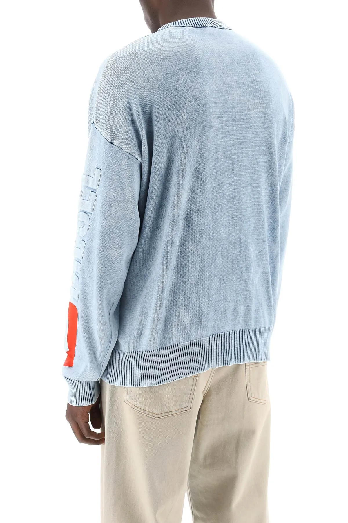 cotton denim effect knit shirt