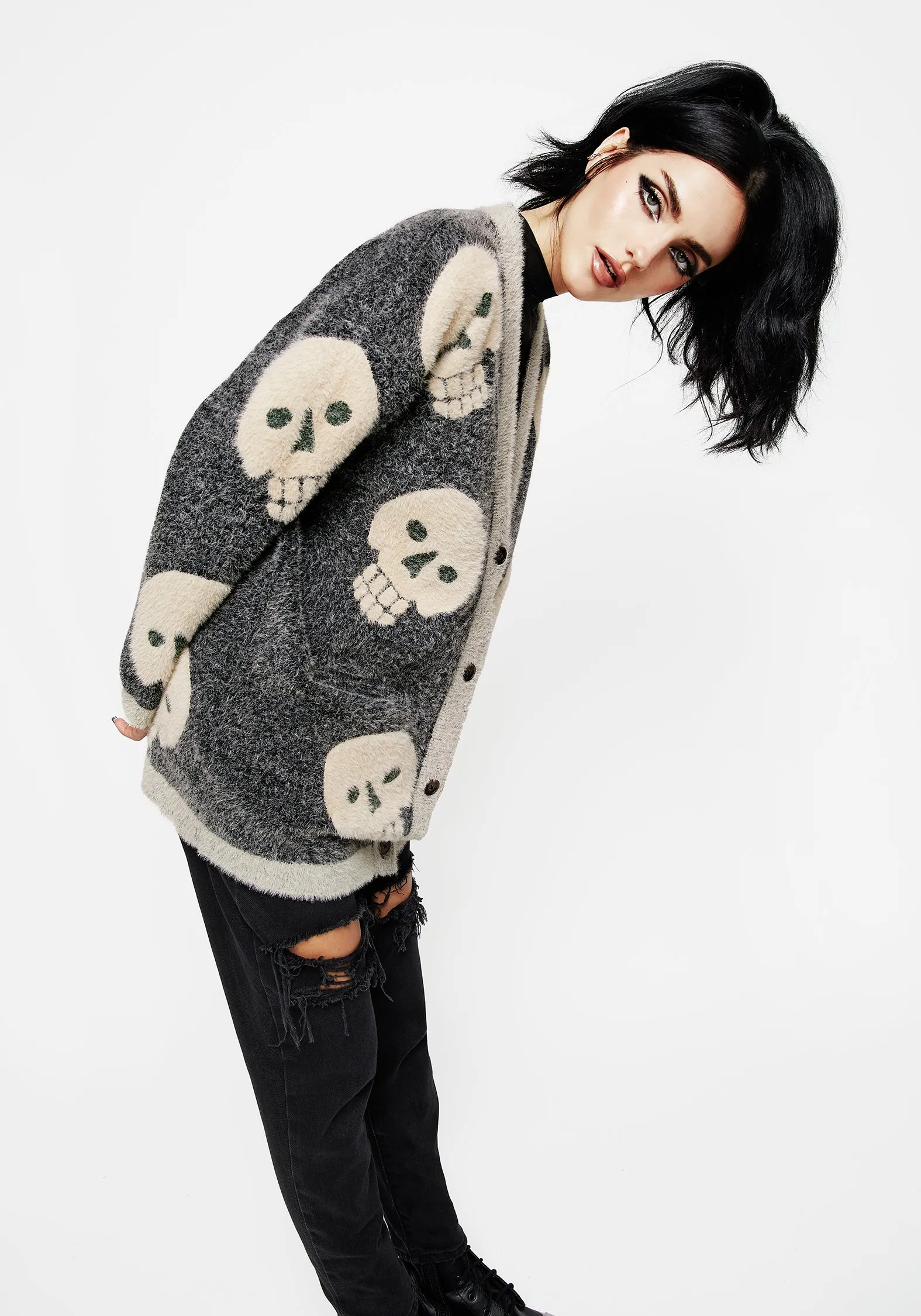 Crania Fluffy Knit Cardigan