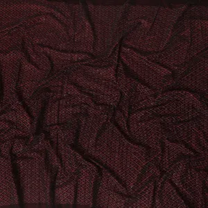 Dark maroon premium pure silk blended velvet same tone embroidery having sequins in fancy design-D13669