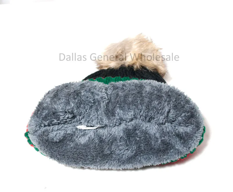 Girls Trendy Pearl Fur Lining Beanies Wholesale