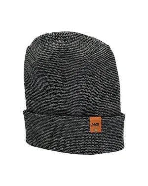 Haakwear Theta Stitch Fusion Cuffed Beanie / Hat (Patent Pending Design) Black / Gray, Made in USA