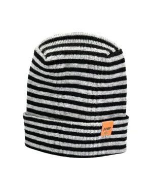 HAAKWEAR Theta Stitch RORO Cuffed Beanie (Patent Pending Design) Black / Gray, Made in USA