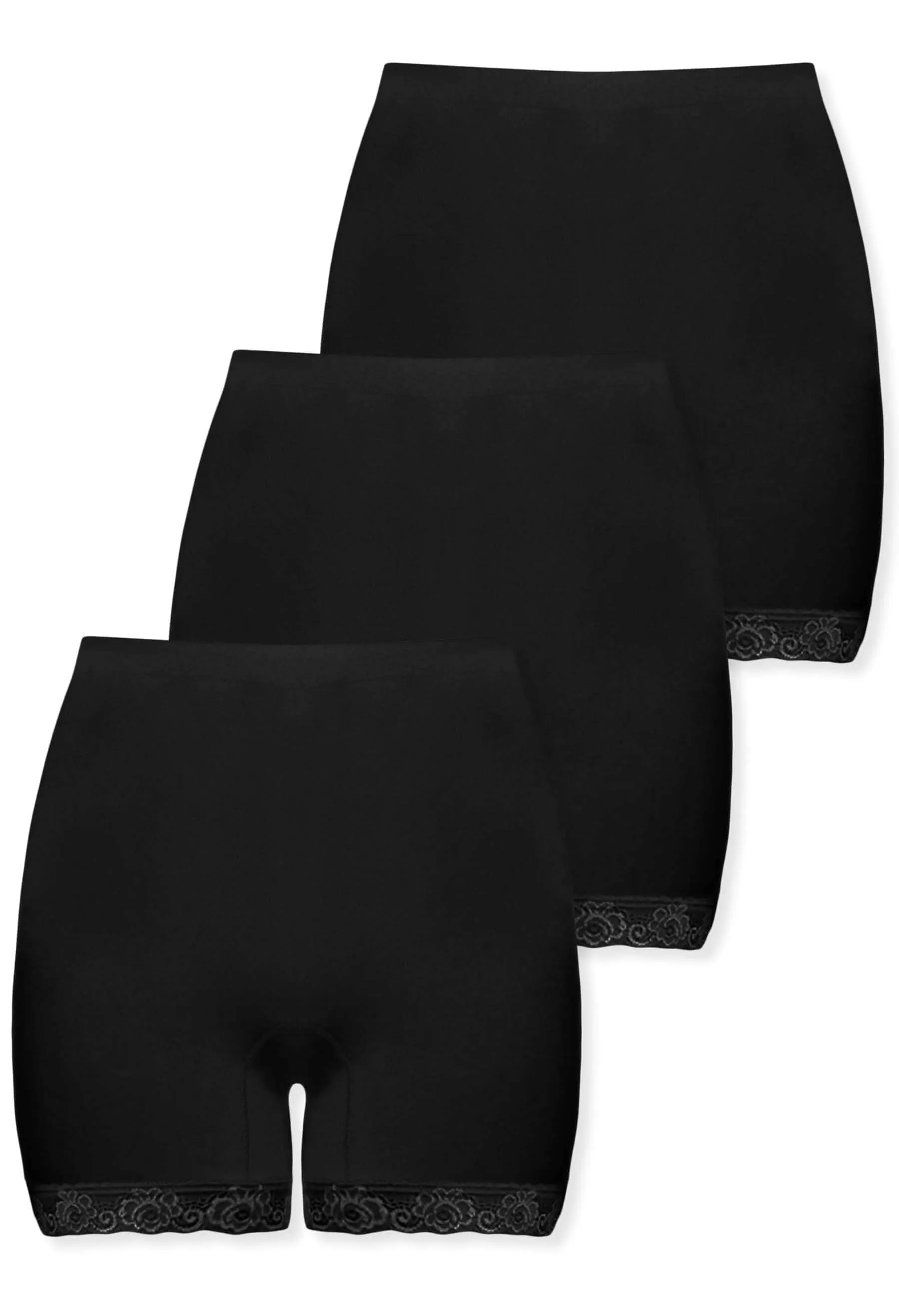 High Rise Cotton Rich Thermal Petite Shorts - 3 Pack