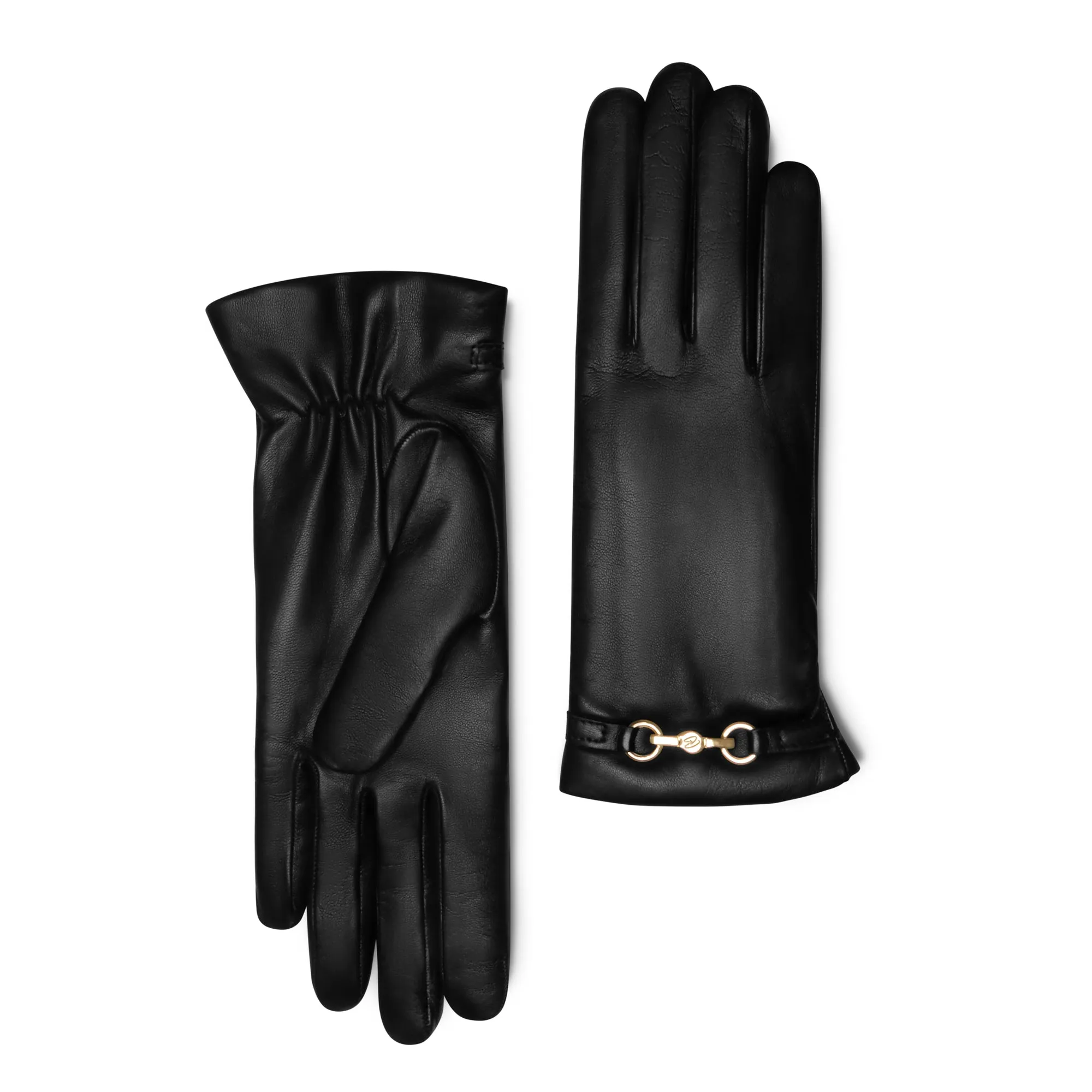 Honoré Marcelia black goatskin leather gloves