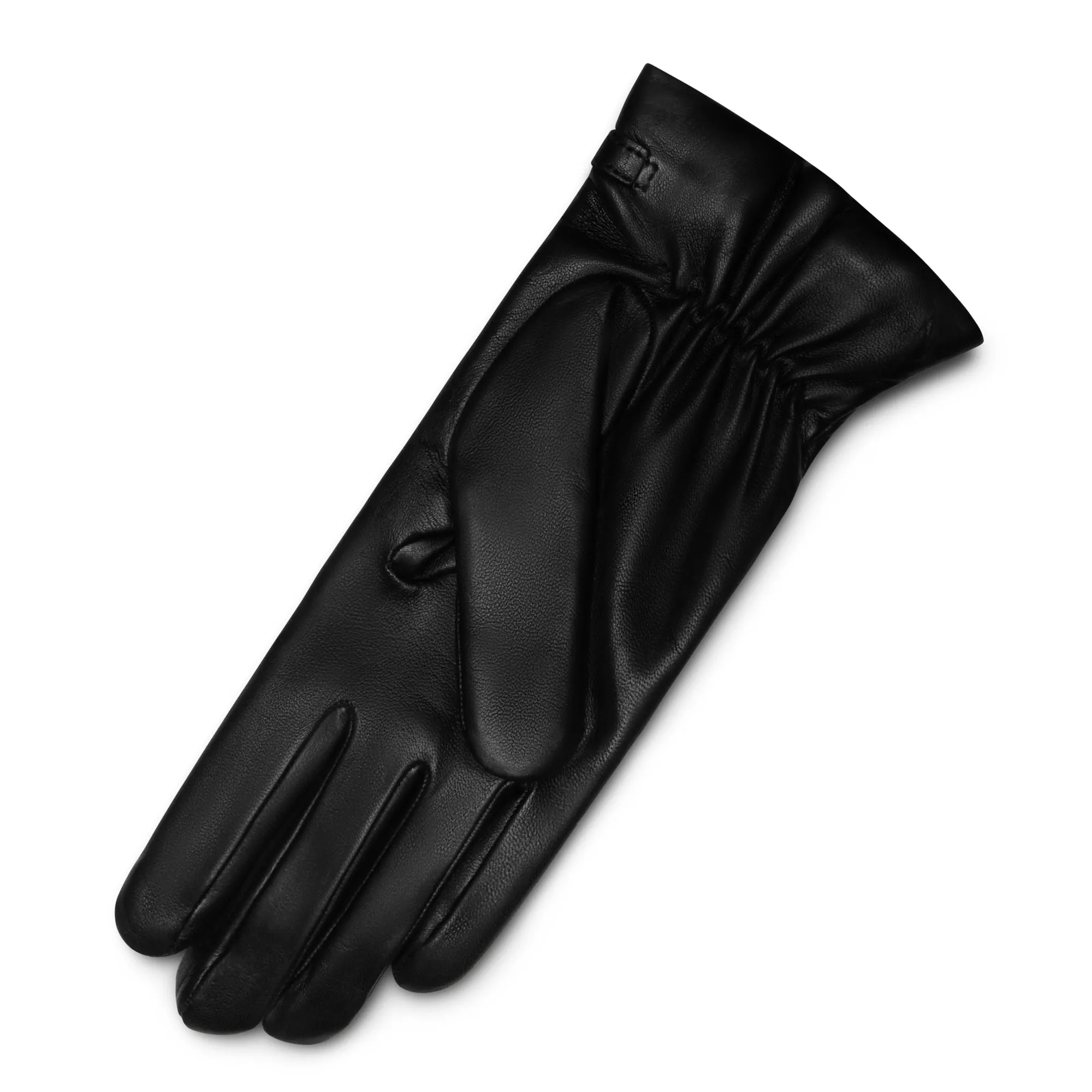 Honoré Marcelia black goatskin leather gloves