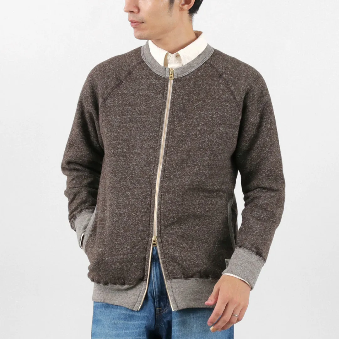 KEPANI / Crew Neck Full Zip Sweat Jacket