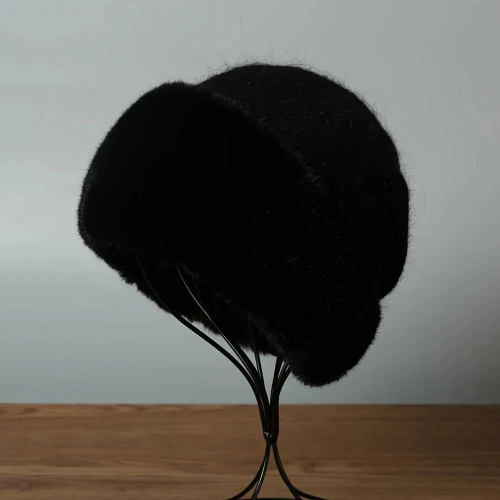 Knitted Warm Thickened Temperament Korean Double Layer Face Highlighting Hat