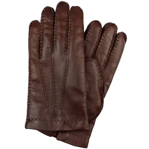 Lambskin Gloves With Cashmere Lining - Brown