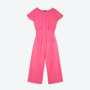 Lowie Cerise Khadi Cotton Jumpsuit