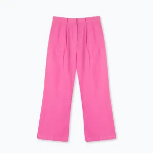 Lowie Cerise Wide Leg Khadi Trousers