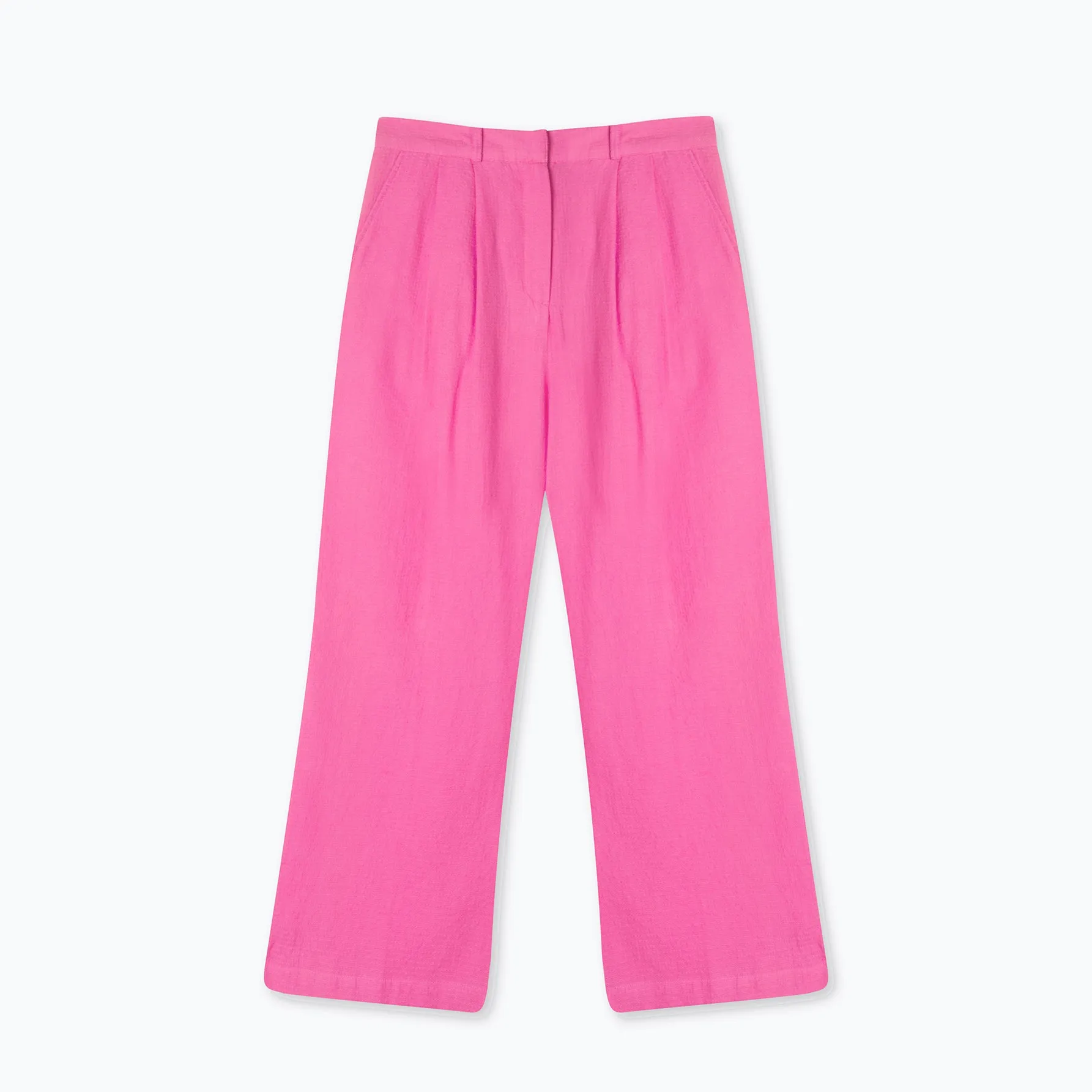 Lowie Cerise Wide Leg Khadi Trousers