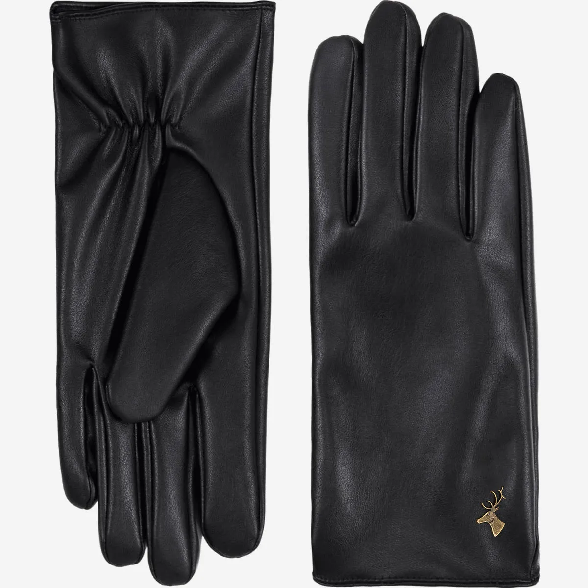 Luna - vegan leather gloves with fleece lining & touchscreen feature