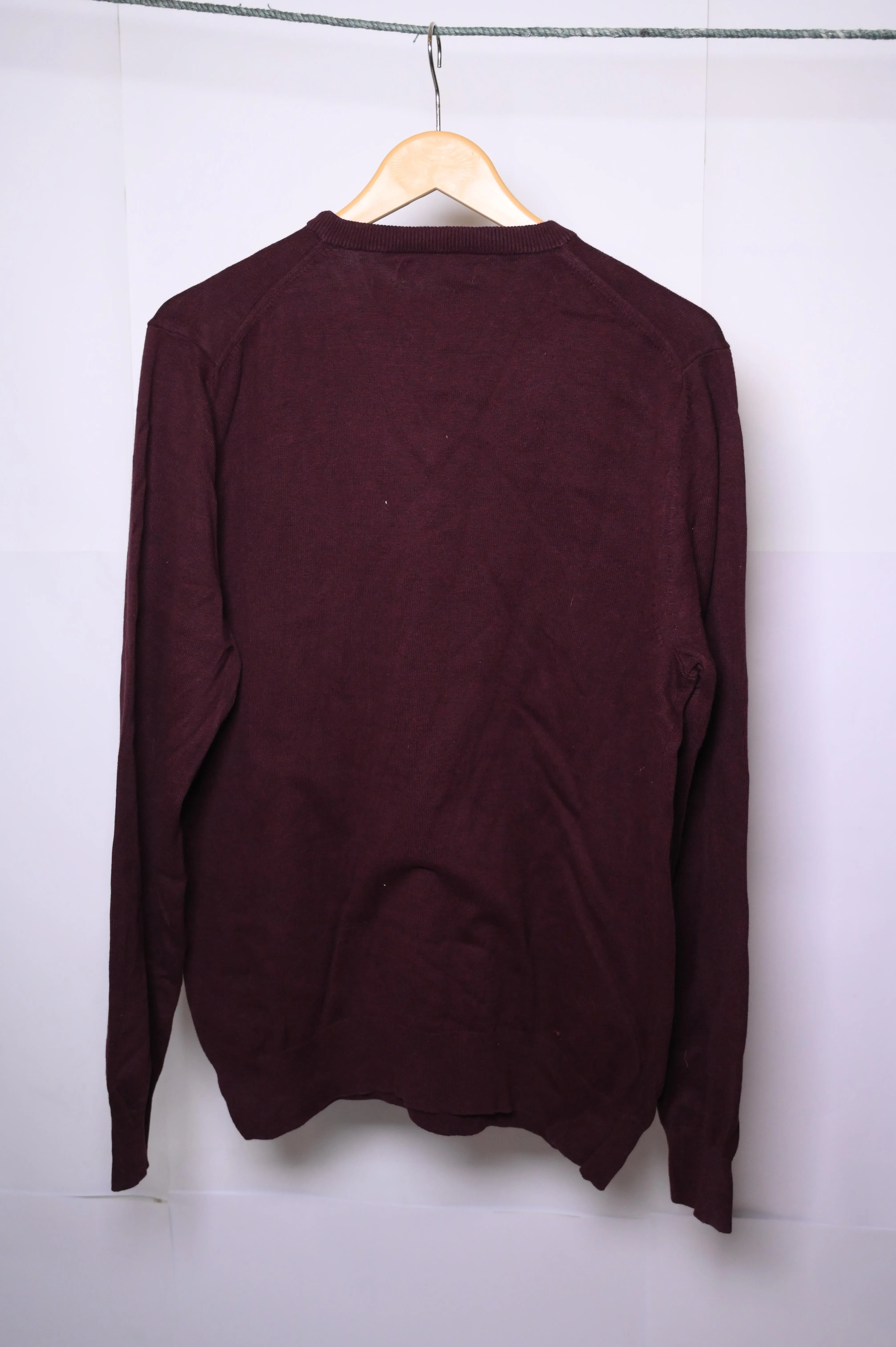 Maroon M&S Large Sweater (V-Neck)