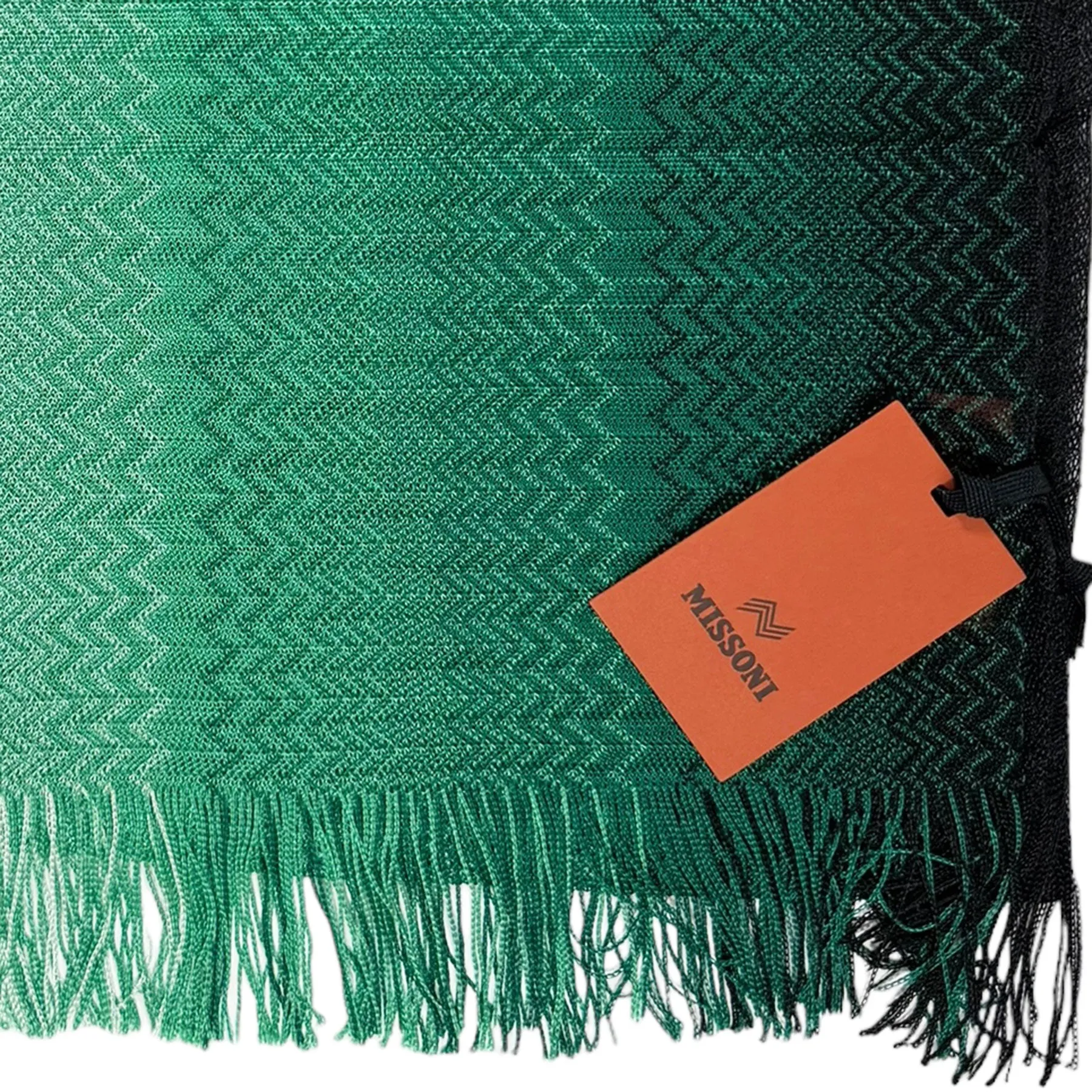 Missoni Scarf Green Chevron Design - Designer Shawl