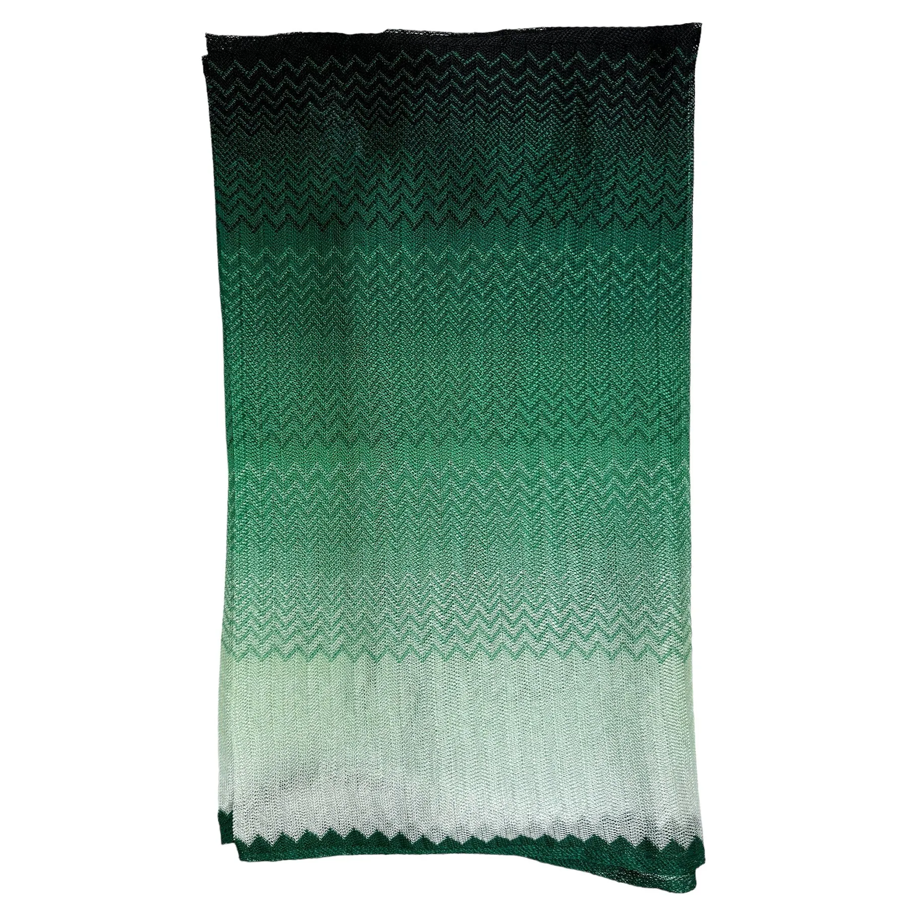 Missoni Scarf Green Chevron Design - Designer Shawl