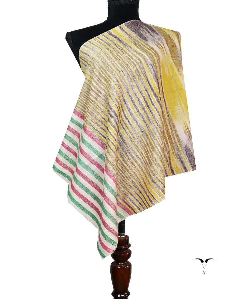 multicoloured striped pashmina stole 8495