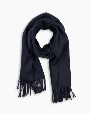 Navy Virgin Wool Scarf