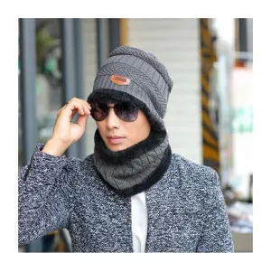 Neck Warmer Scarf Casual Warm Knitted Winter Beanie