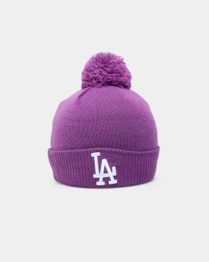 New Era Los Angeles Dodgers Medium Knit Beanie Orchid/White