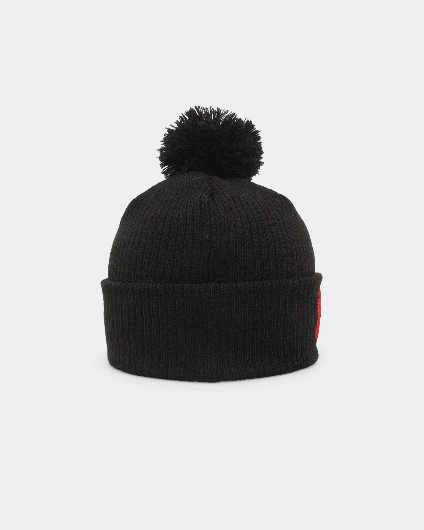 New Era New York Yankees Medium Knit Pom Pom Beanie Black/Scarlet