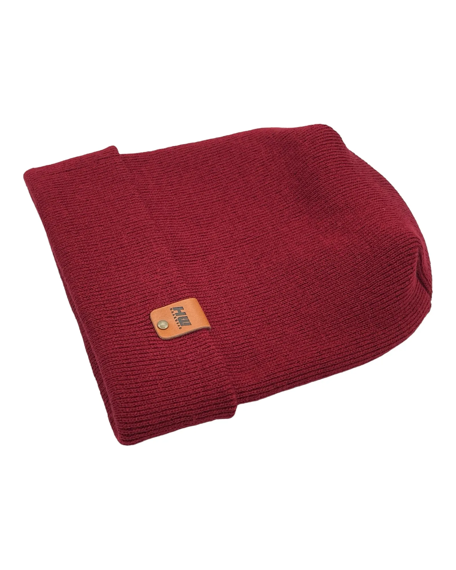 NEW HAAKWEAR Theta-Stitch Cuffed Beanie - Designed and Made in USA (Patent Pending Design) - Burnt Maroon