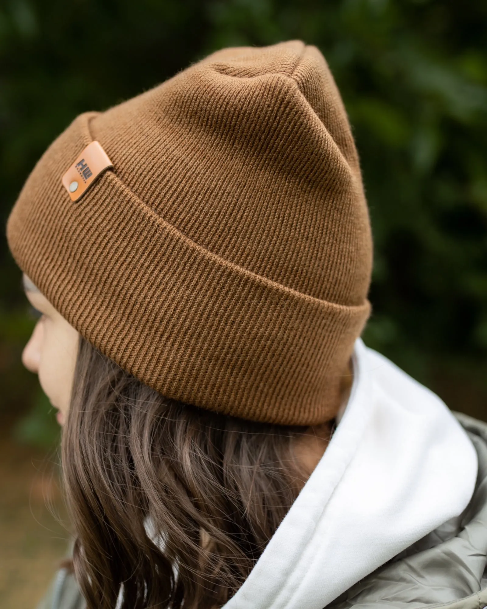 NEW HAAKWEAR Theta-Stitch Cuffed Beanie - Designed and Made in USA (Patent Pending Design) - Camel Brown