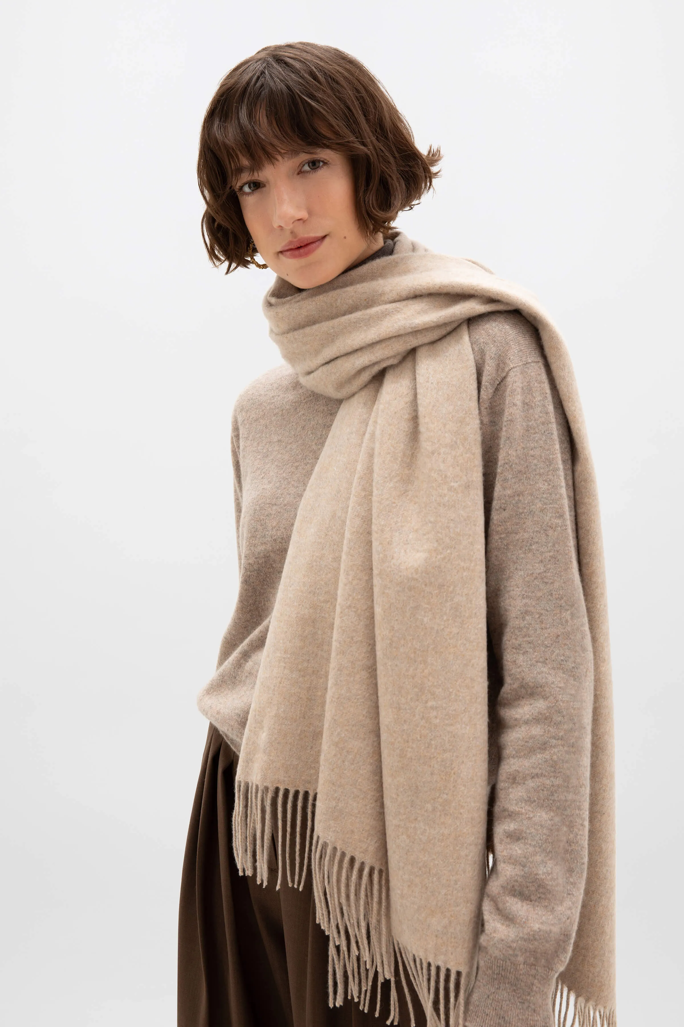 Oatmeal Cashmere Stole