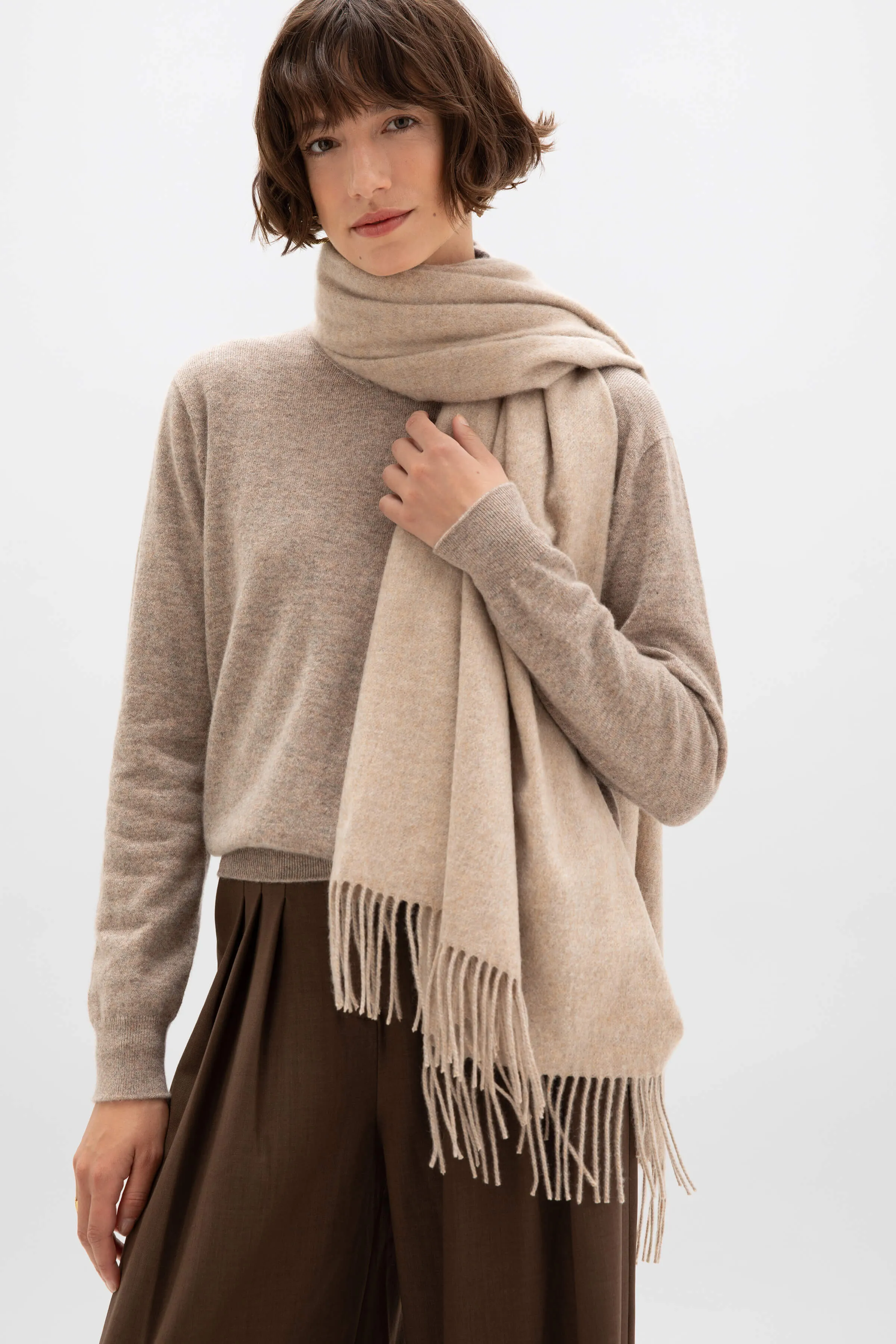 Oatmeal Cashmere Stole