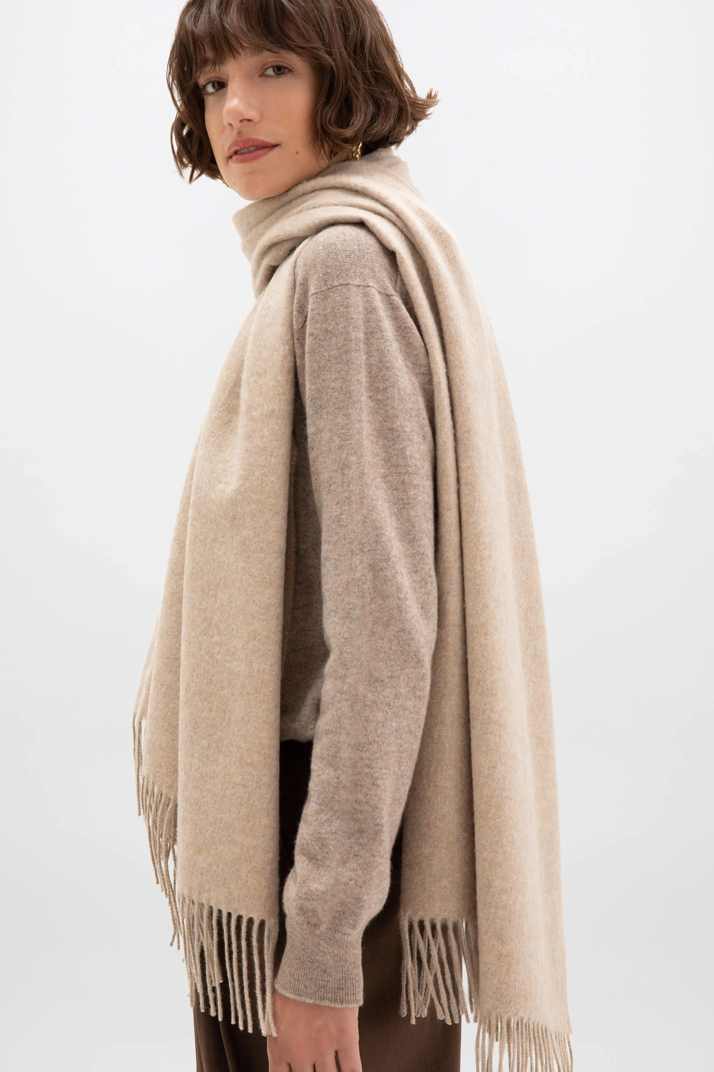 Oatmeal Cashmere Stole