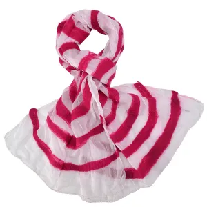 Pink Big Circle Felt Chiffon Scarves