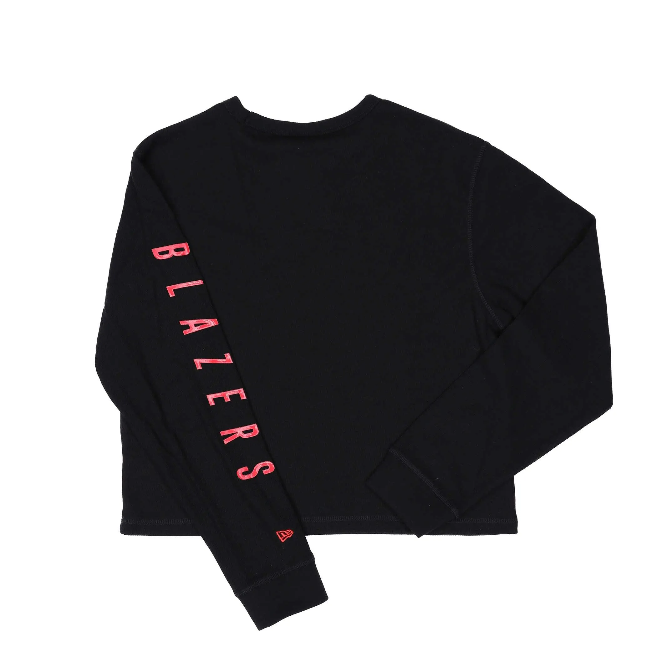 Portland Trail Blazers New Era Women's Waffle Knit Long Sleeve Crop Top