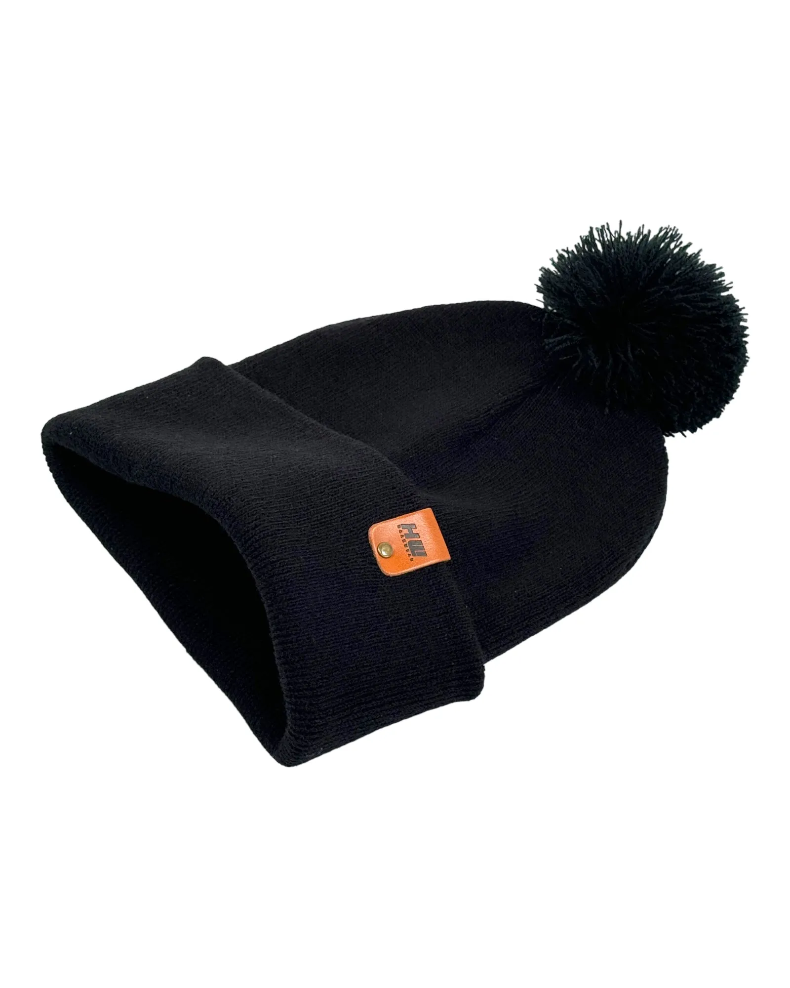 PTD 106 HAAKWEAR Pom Pom Beanie - Made in USA - Black