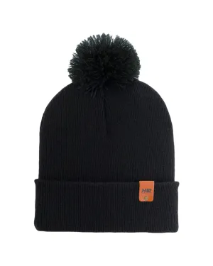 PTD 106 HAAKWEAR Pom Pom Beanie - Made in USA - Black