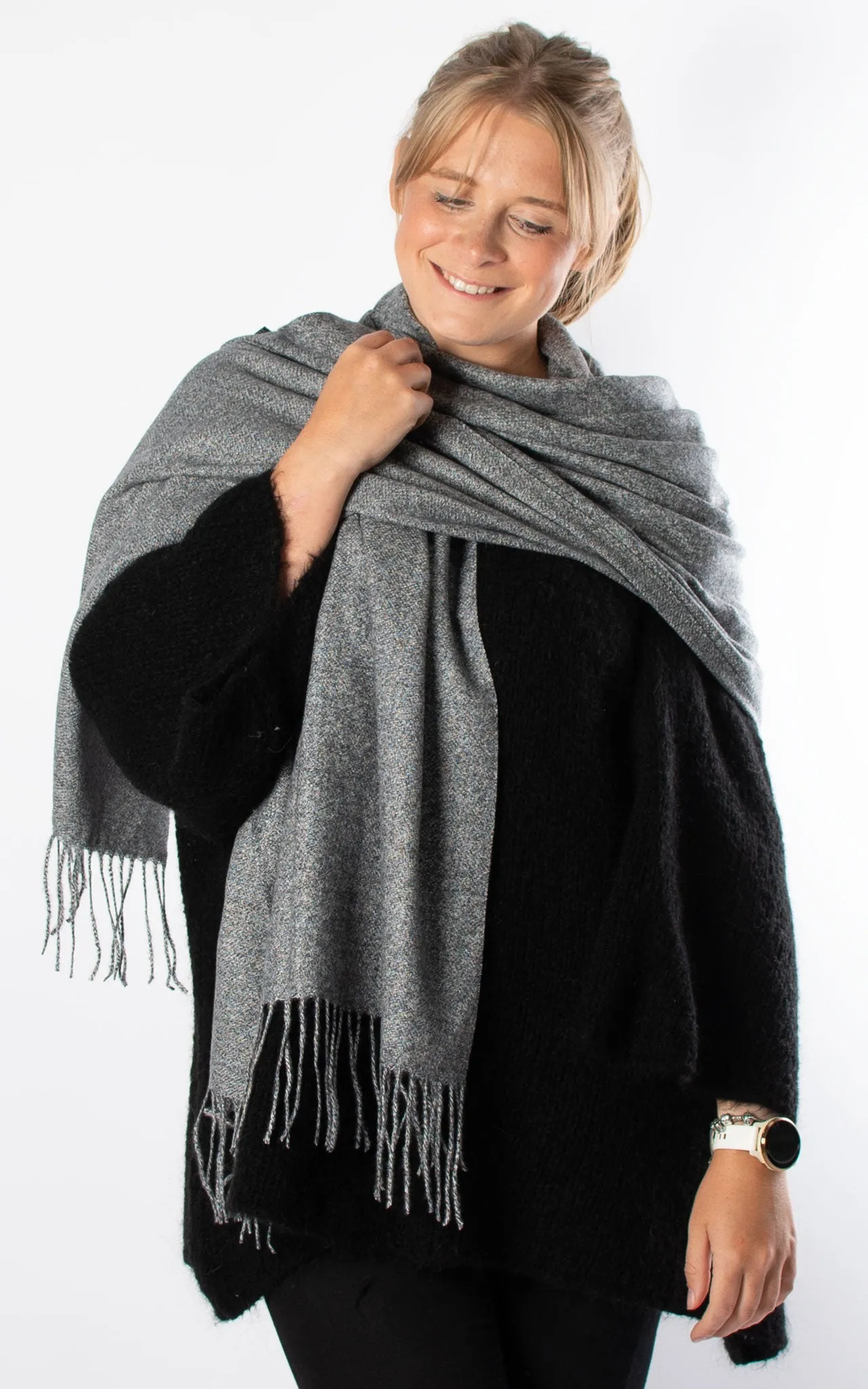 Soft Knit Scarf | Grey