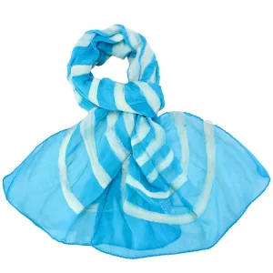 Turquoise Big Circle Felt Chiffon Scarves