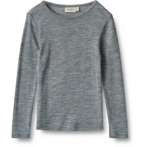 Wheat Melange Grey Wool Blouse Alfie